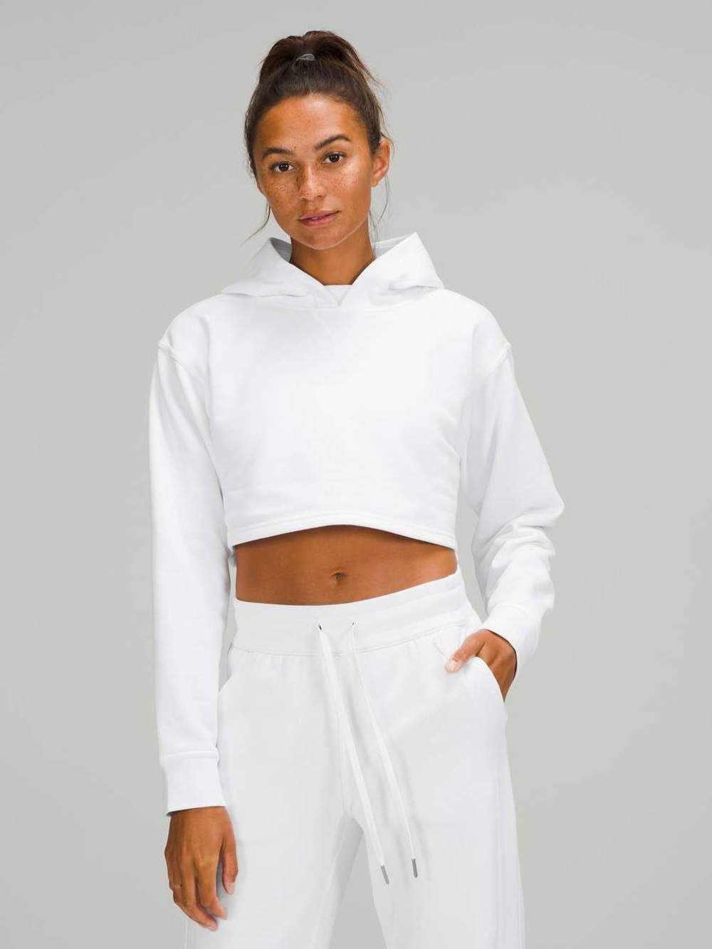 Lululemon All Yours Cropped Hoodie
White